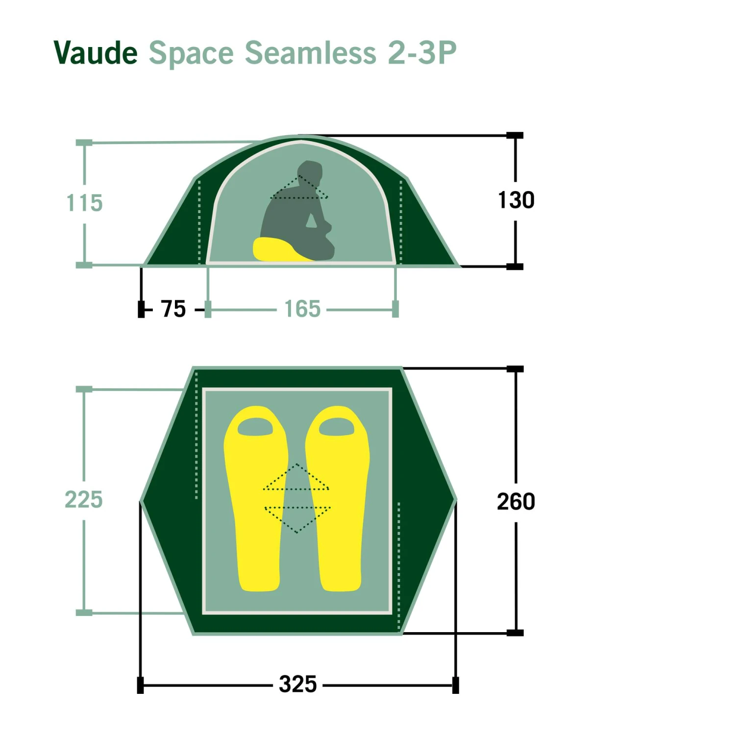 VAUDE SPACE SEAMLESS 2-3P - Kuppelzelt 5 VAUDE SPACE SEAMLESS 2-3P - Kuppelzelt – Bild 3